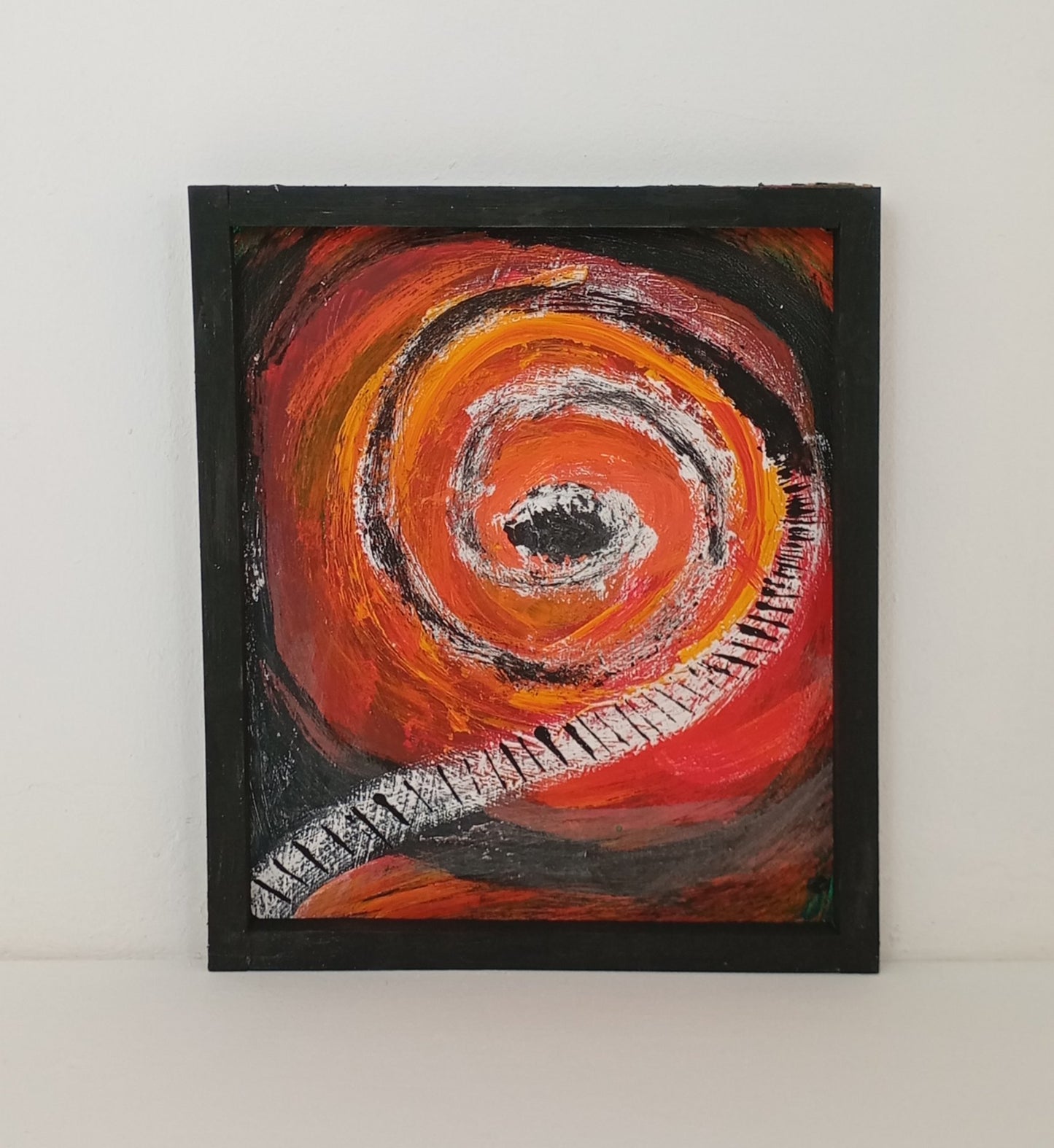 Painting Art Panel Picture "Spiral Staircase" จิตรกรรม แผงเพ้นท์ด้วยมือ "บันไดเวียน"