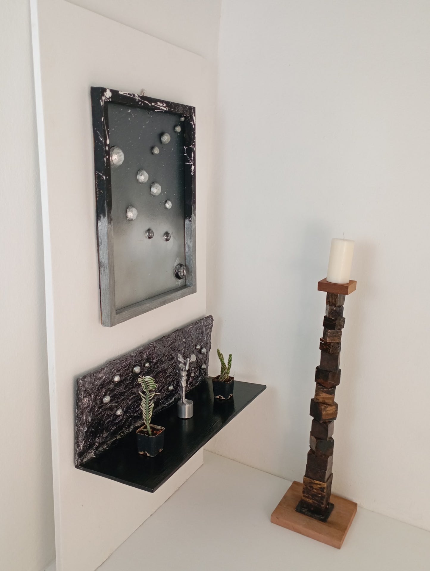 Set Shelf and Picture "Infinite Space" ชุดศิลปะ ชั้นวางและรูปภาพ "พื้นที่ไม่มีที่สิ้นสุด"