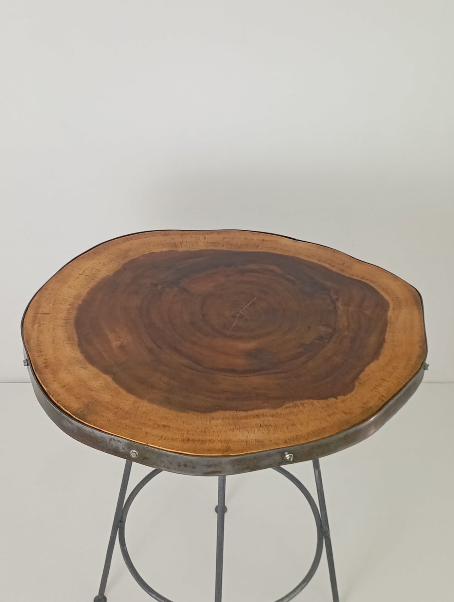 Wooden Metal Table TOP ท็อปโต๊ะศิลปะ ทำจากไม้และโลหะ ทรงกลม