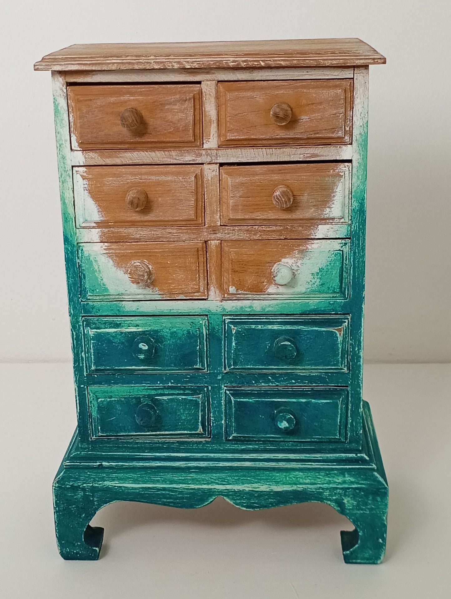 Wooden Drawer Cabinet Art Teak Wooden Cabinet Height 40 cm ลิ้นชัก ไม้สัก สไตล์วินเทจ สูง