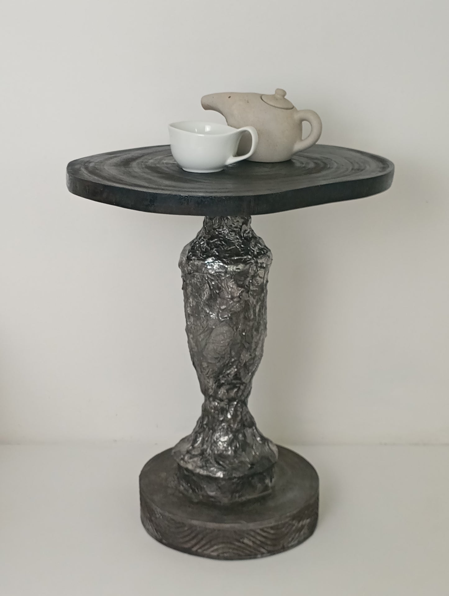 Coffee Table Art โต๊ะกาแฟศิลปะ สีดำ โต๊ะไม้