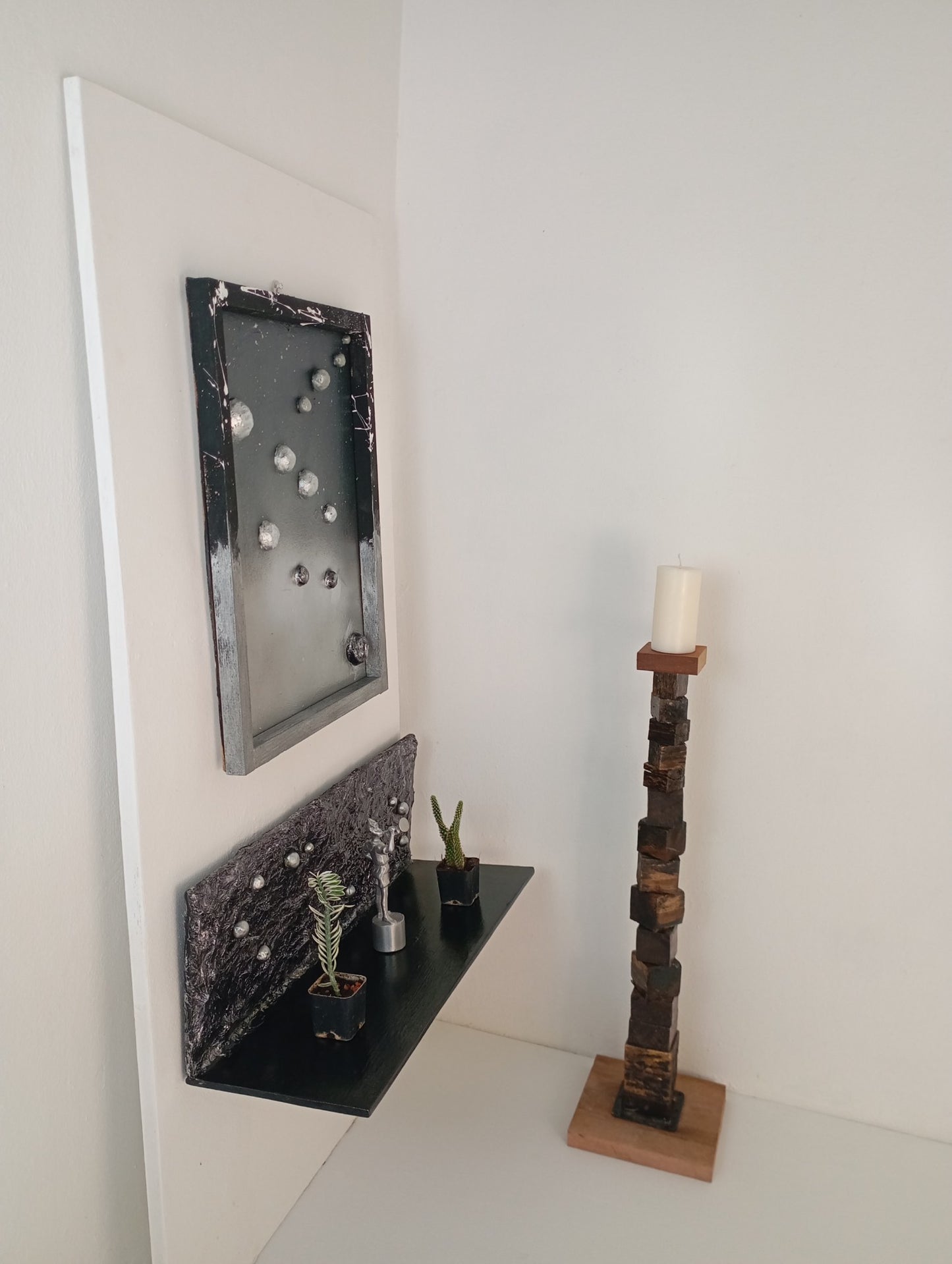 Set Shelf and Picture "Infinite Space" ชุดศิลปะ ชั้นวางและรูปภาพ "พื้นที่ไม่มีที่สิ้นสุด"