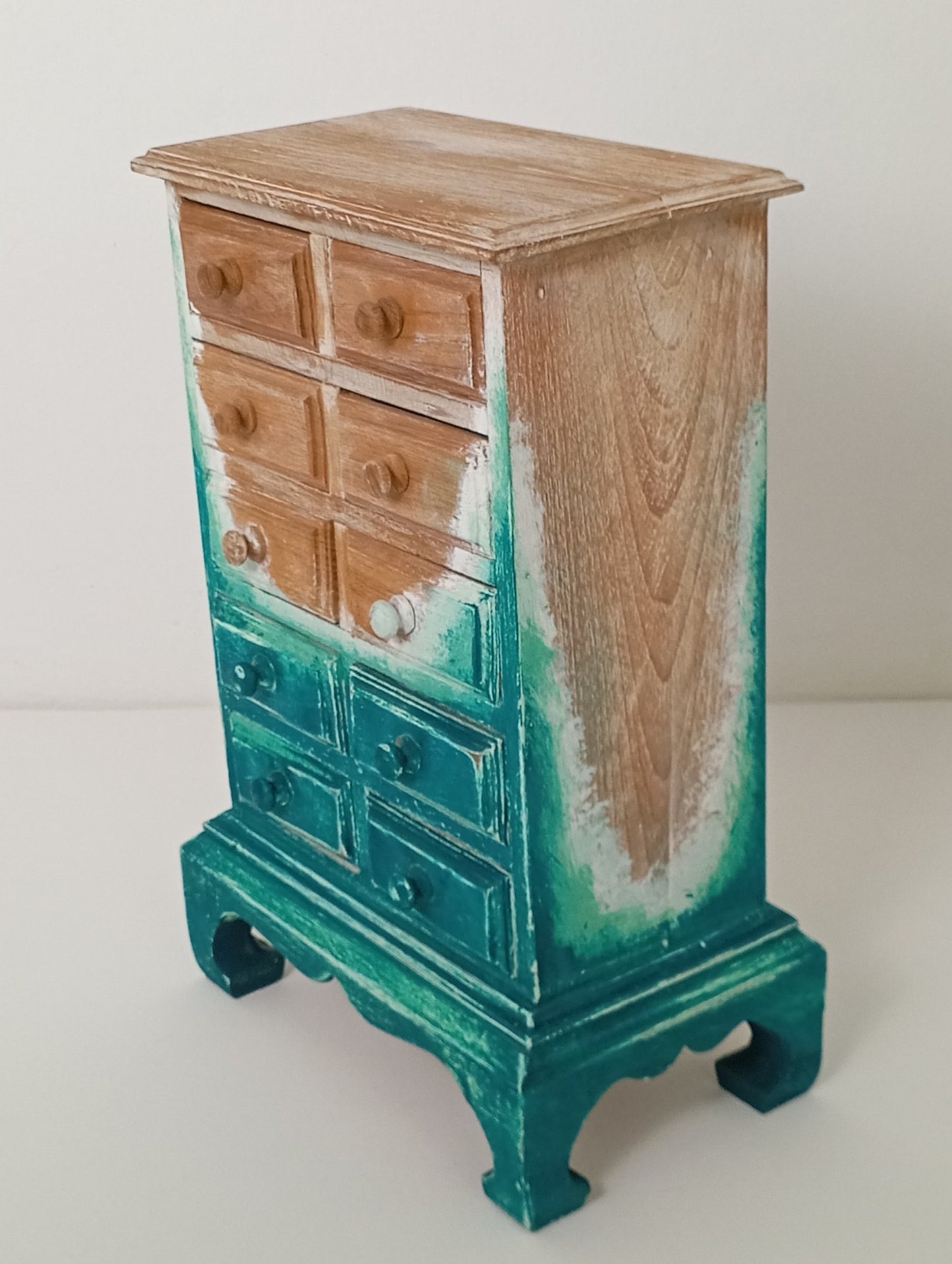 Wooden Drawer Cabinet Art Teak Wooden Cabinet Height 40 cm ลิ้นชัก ไม้สัก สไตล์วินเทจ สูง