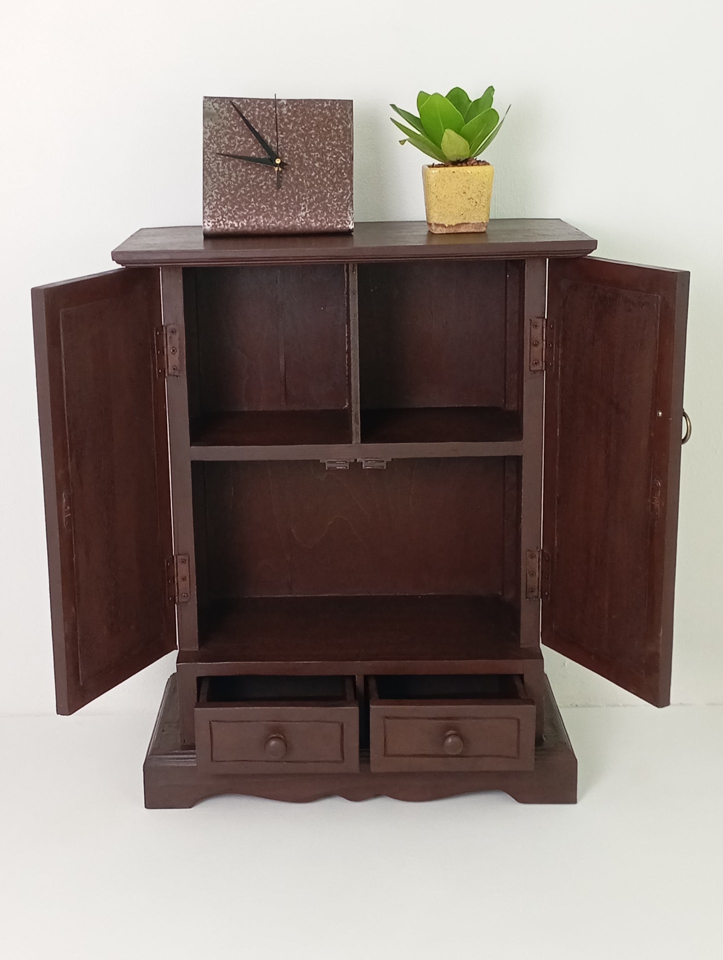 Wooden Drawer Cabinet "Two Stars" Art Wooden Cabinet ตู้ ลิ้นชัก ไม้ ตู้ศิลปะ "สองดาว"