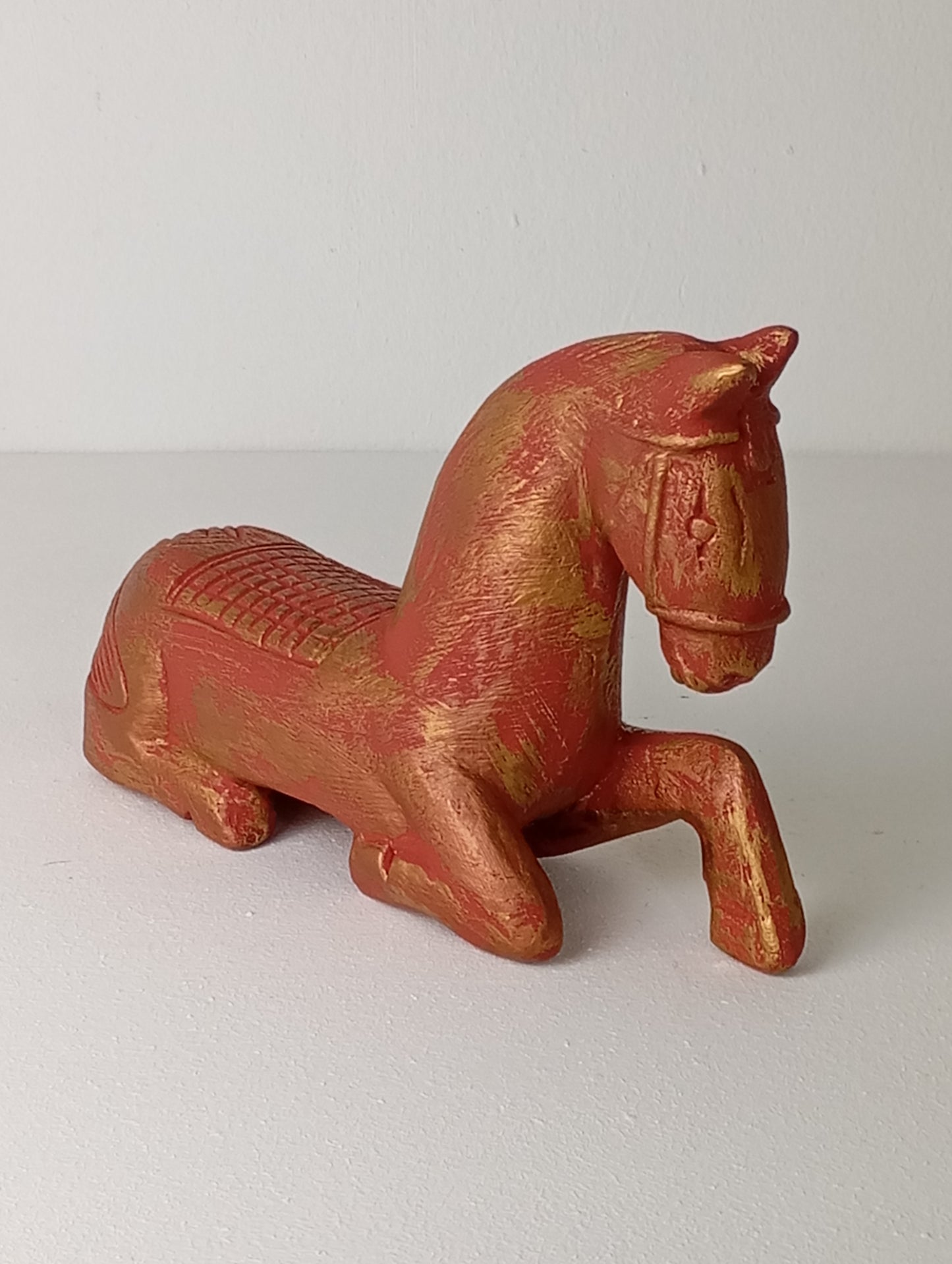 Wooden Horse Figurine 23*8*18 cm New Year Symbol รูปปั้นม้าไม้