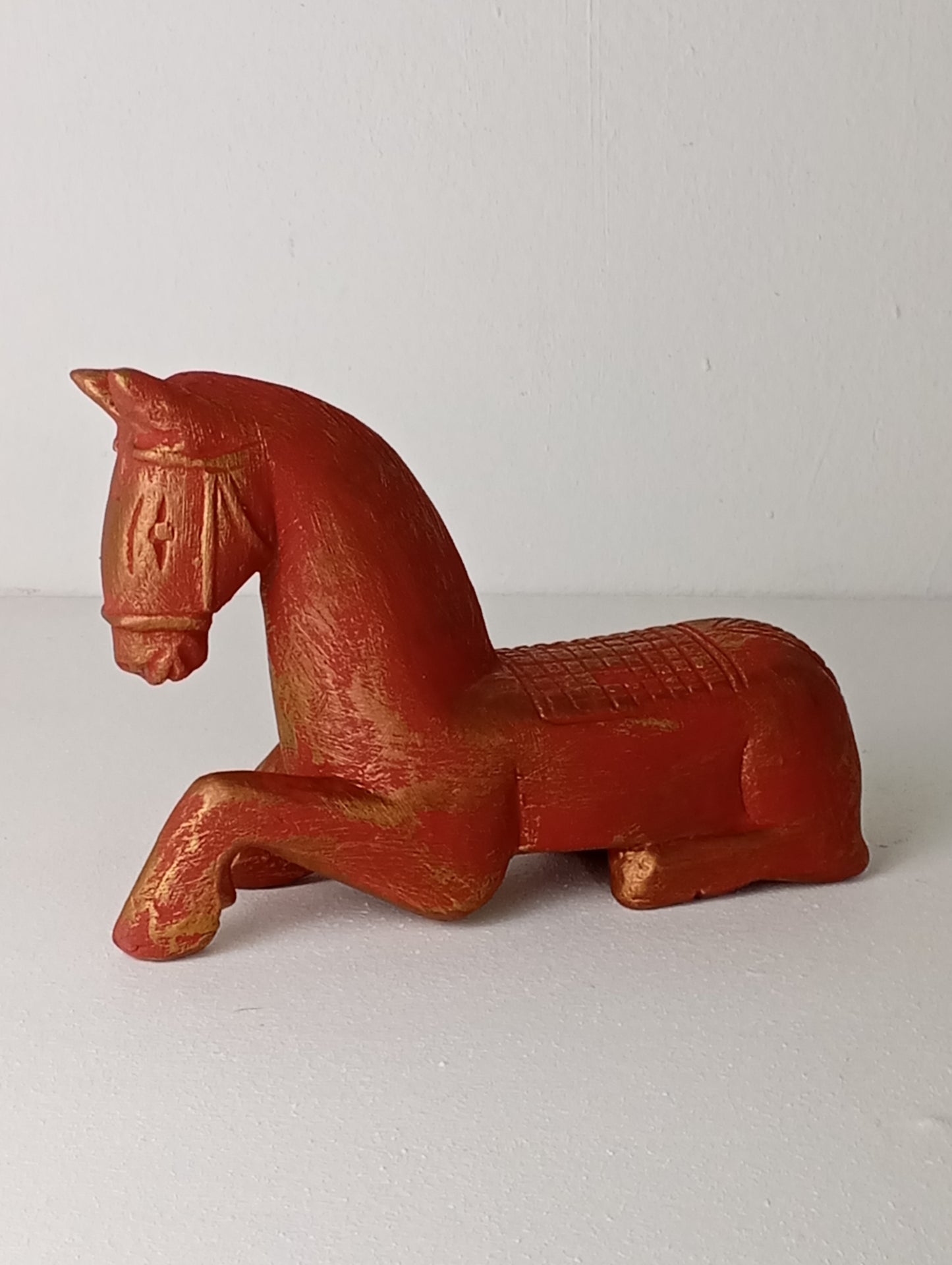 Wooden Horse Figurine 23*8*18 cm New Year Symbol รูปปั้นม้าไม้