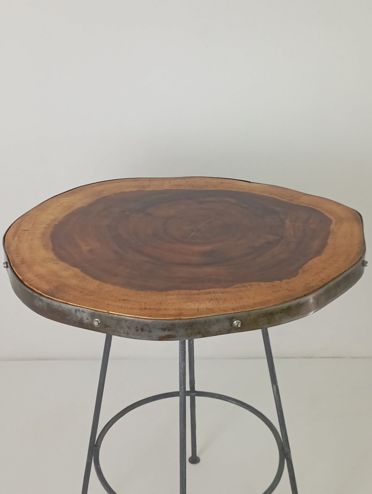Wooden Metal Table TOP ท็อปโต๊ะศิลปะ ทำจากไม้และโลหะ ทรงกลม