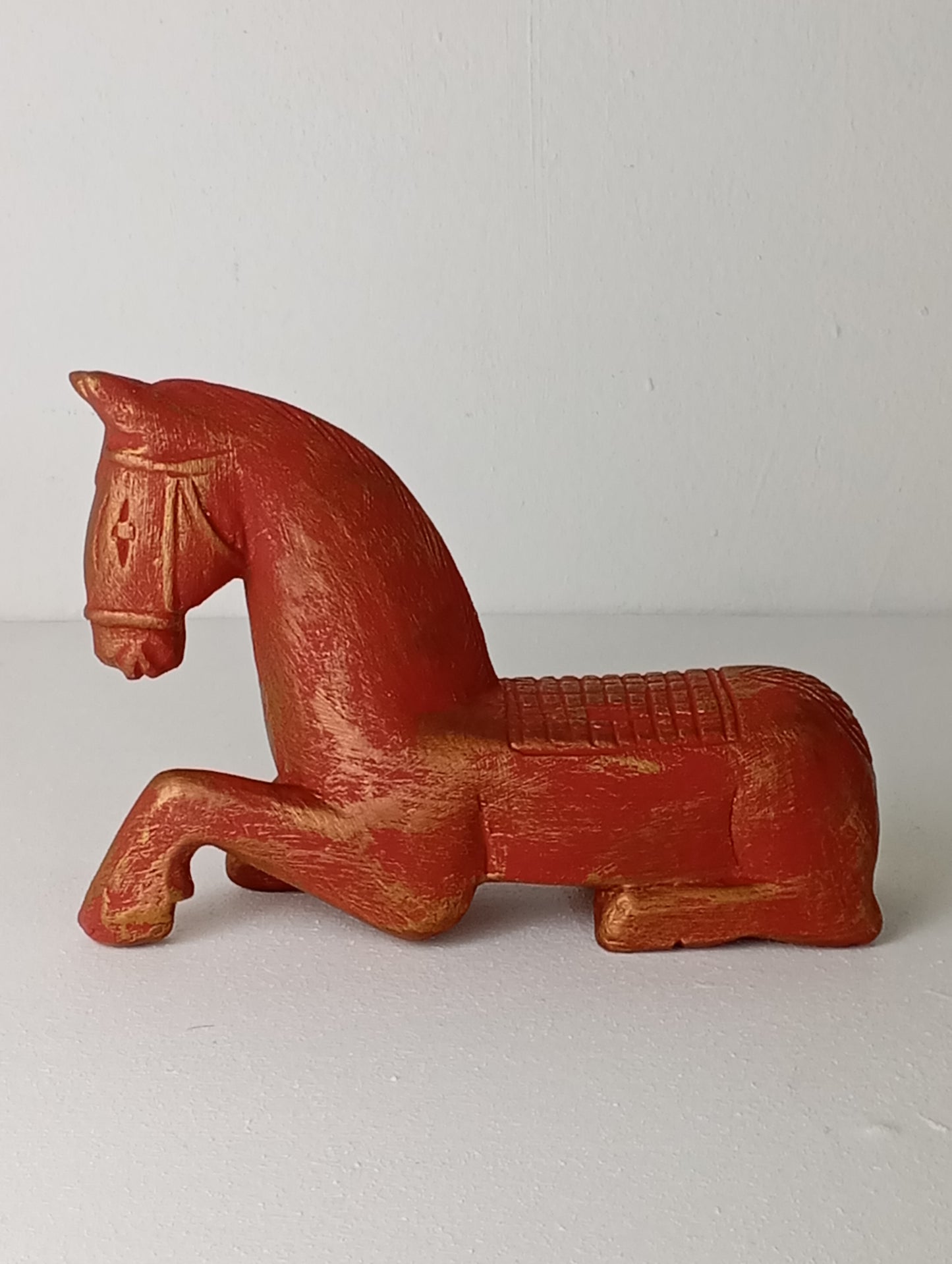 Wooden Horse Figurine 23*8*18 cm New Year Symbol รูปปั้นม้าไม้