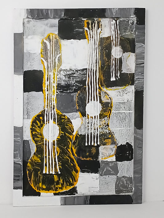 Picture Art Panel Painting "String Theory" จิตรกรรม แผงศิลปะ "ทฤษฎีสตริง"
