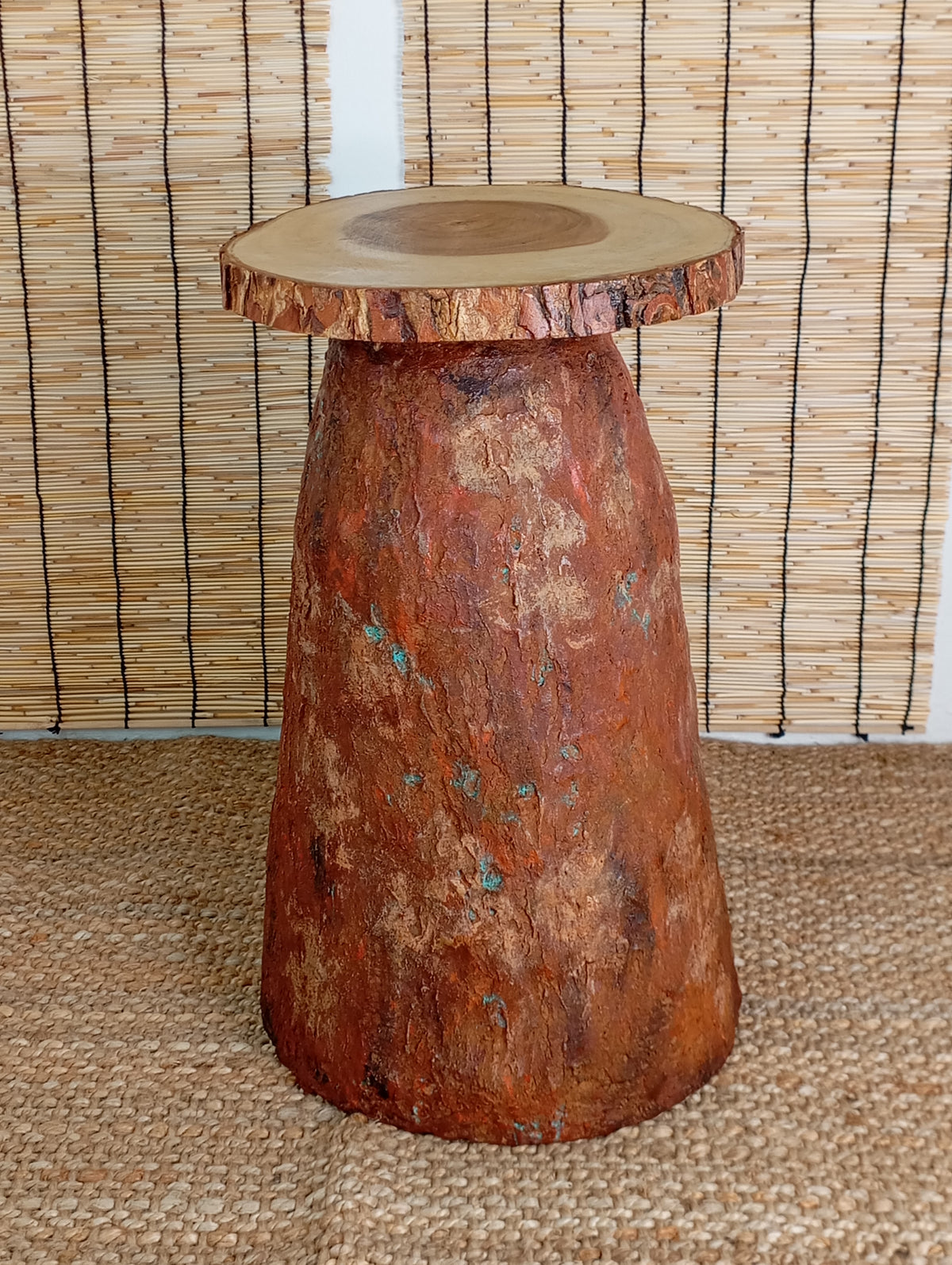 Sculptural Coffee Table / Side Table "Weathered Lighthouse" โต๊ะข้างดีไซน์ประติมากรรม “ประภาคารเก่า”