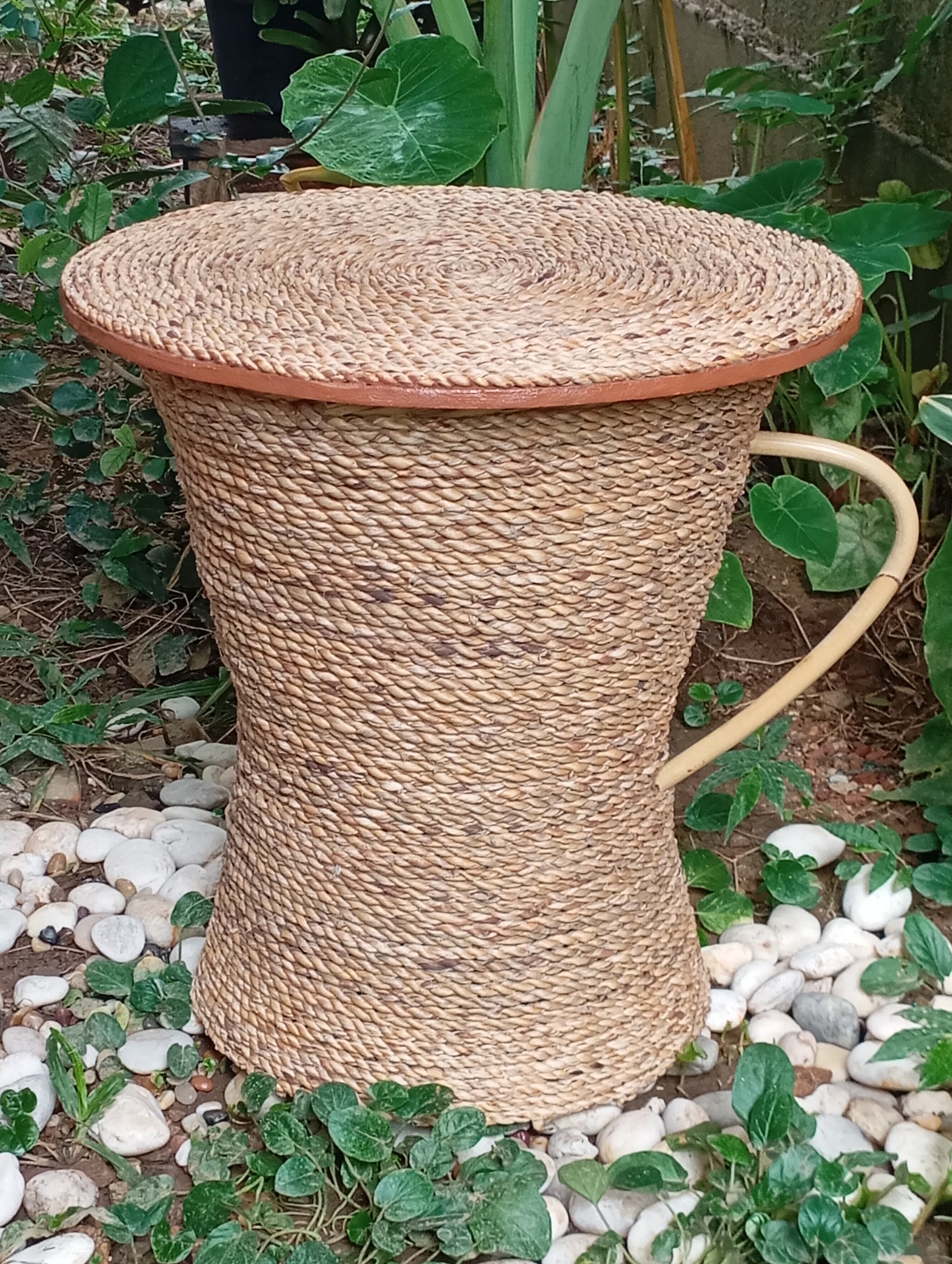 Coffee Table Made of Rattan "Coffee Cup" โต๊ะกาแฟหวายพร้อมท็อปหวาย "ถ้วยกาแฟ"