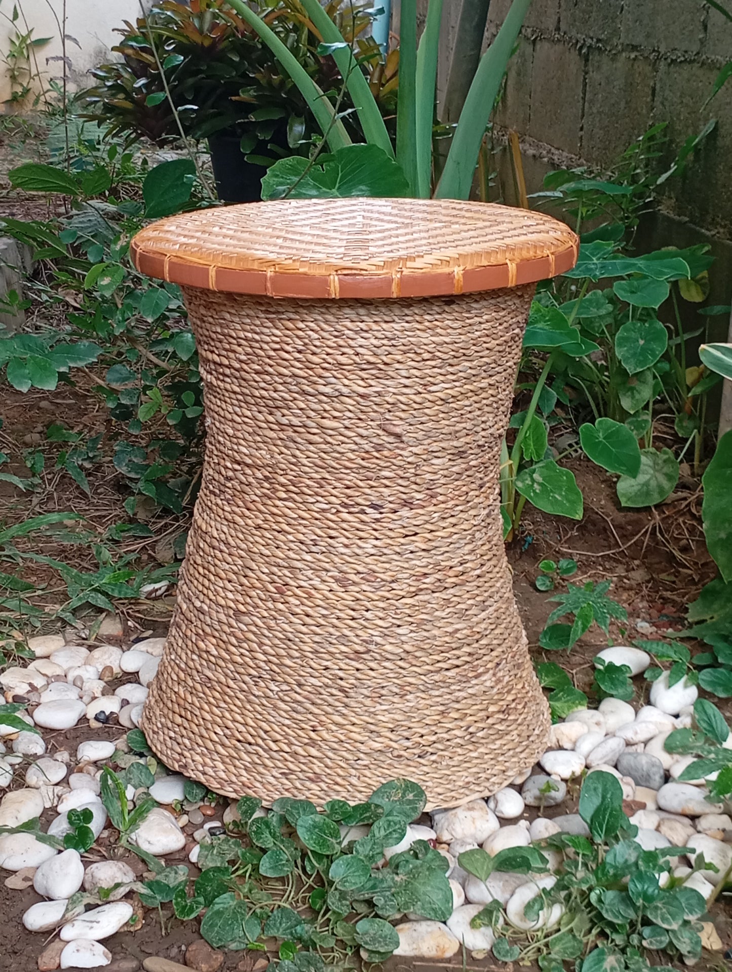 Coffee Table Rattan Side Table with Woven Bamboo Top โต๊ะกาแฟหวายและไม้ไผ่พร้อมพื้นโต๊ะสาน
