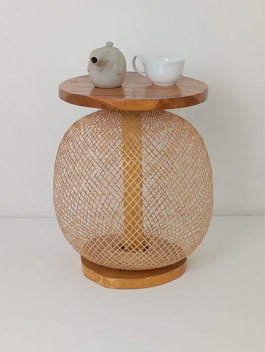 Coffee Table Art Designer Side Table with Teakwood Top โต๊ะกาแฟศิลปะ