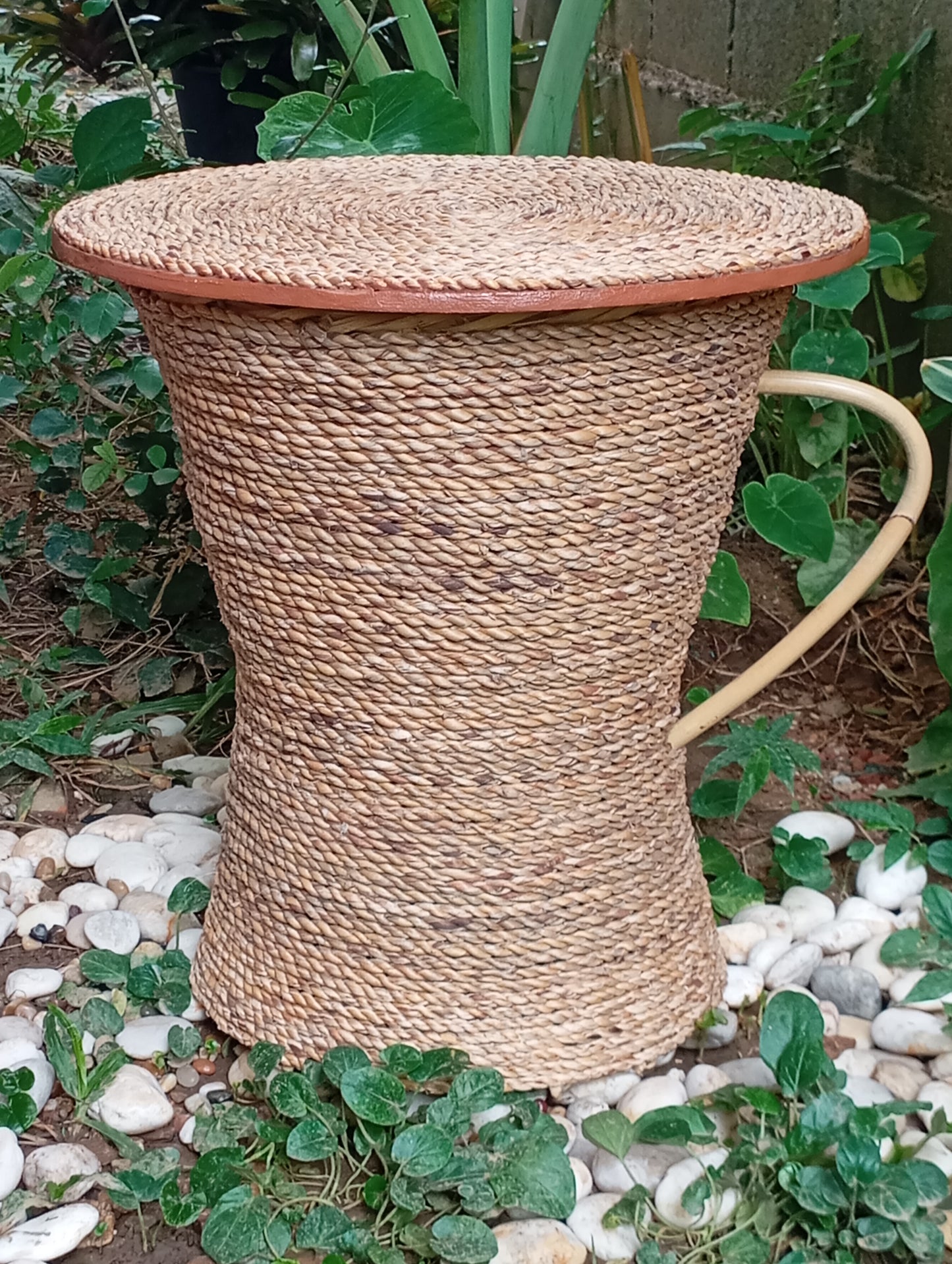 Coffee Table Made of Rattan "Coffee Cup" โต๊ะกาแฟหวายพร้อมท็อปหวาย "ถ้วยกาแฟ"