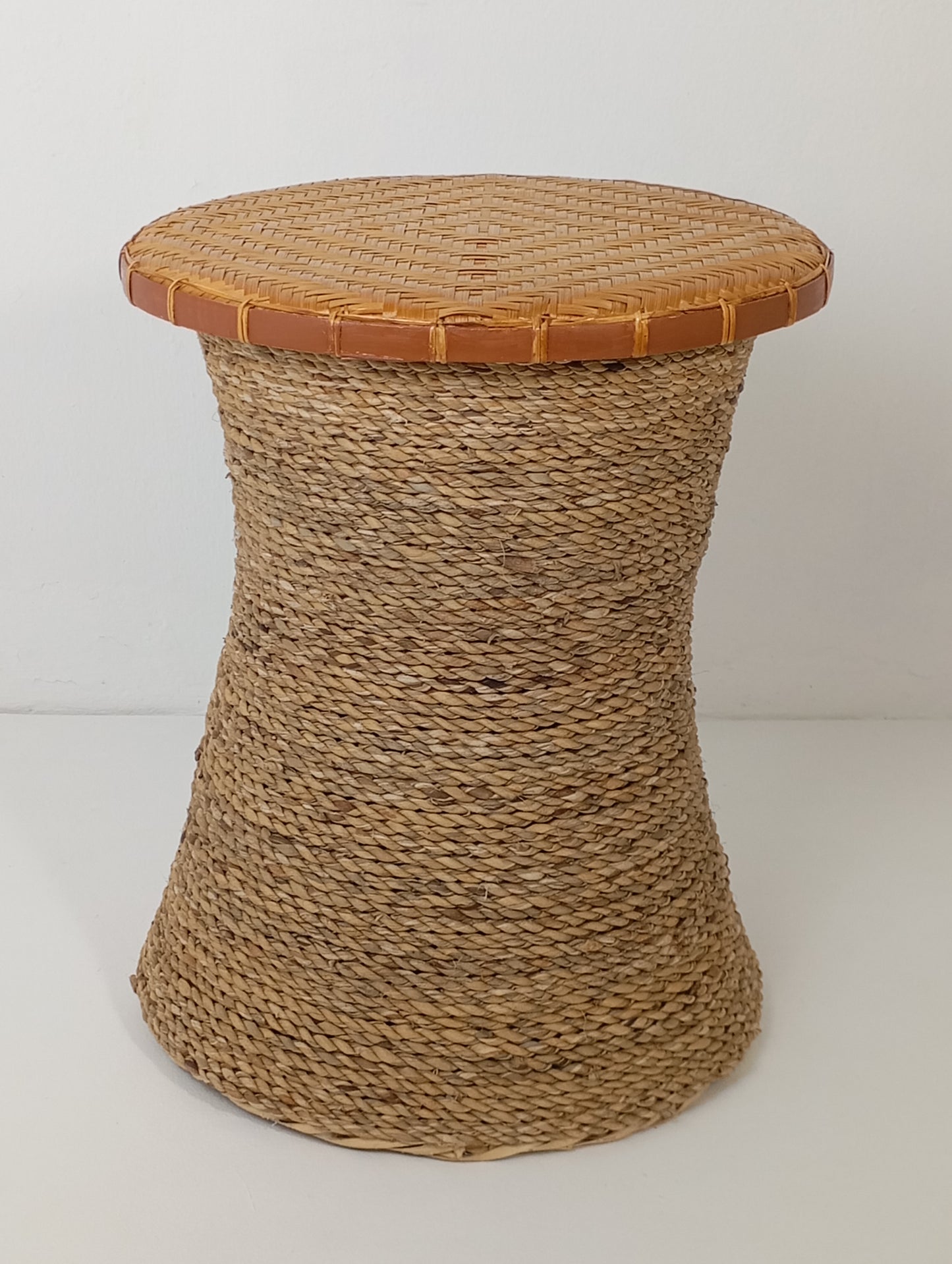 Coffee Table Rattan Side Table with Woven Bamboo Top โต๊ะกาแฟหวายและไม้ไผ่พร้อมพื้นโต๊ะสาน