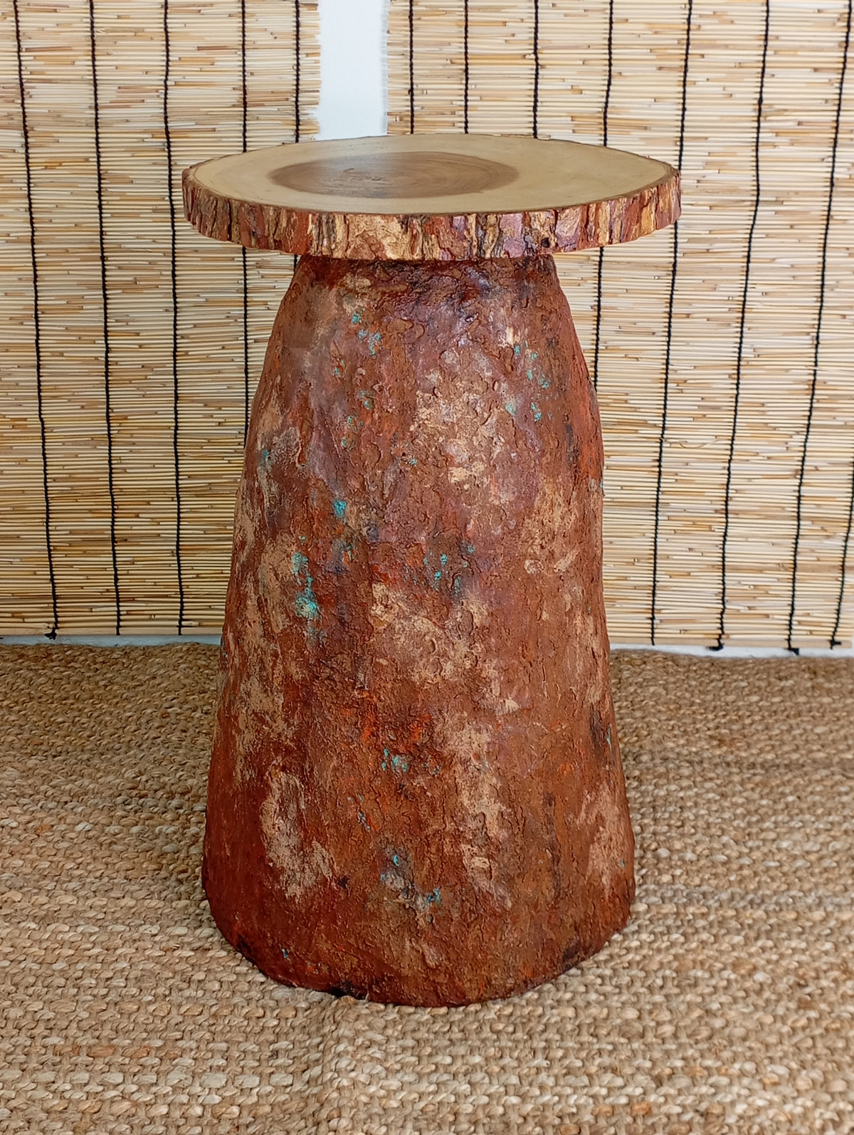 Sculptural Coffee Table / Side Table "Weathered Lighthouse" โต๊ะข้างดีไซน์ประติมากรรม “ประภาคารเก่า”