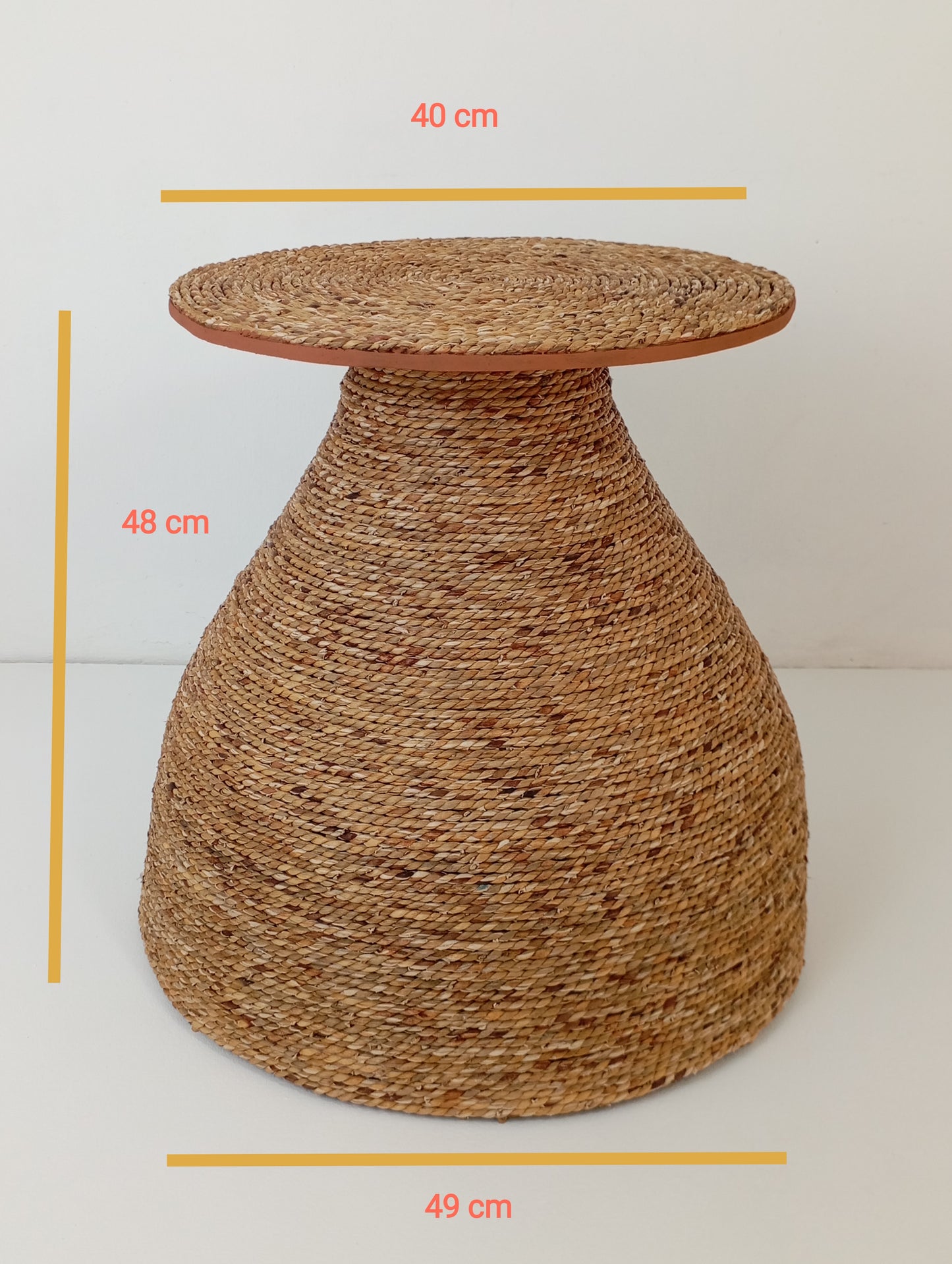 Coffee Table Rattan and Bamboo Coffee Table with Woven Top H-48 cm โต๊ะกาแฟหวายและไม้ไผ่พร้อมพื้นโต๊ะสาน