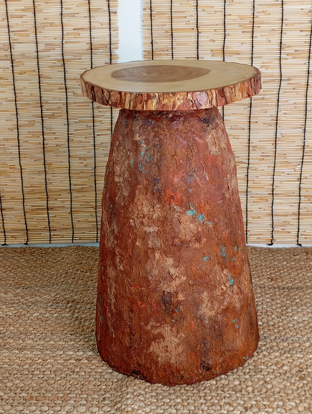 Sculptural Coffee Table / Side Table "Weathered Lighthouse" โต๊ะข้างดีไซน์ประติมากรรม “ประภาคารเก่า”