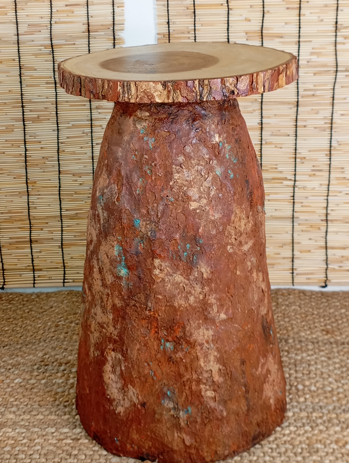 Sculptural Coffee Table / Side Table "Weathered Lighthouse" โต๊ะข้างดีไซน์ประติมากรรม “ประภาคารเก่า”