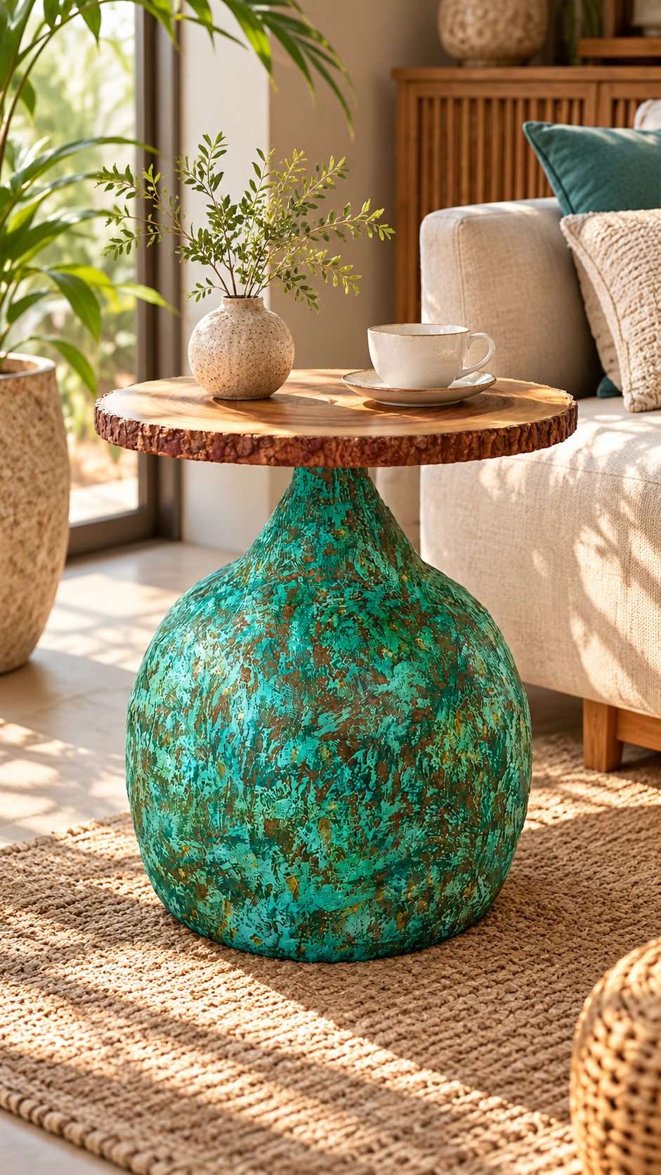Coffee Table Handmade Sculptural Side Table “Biosphere” โต๊ะ “Biosphere” (ไบโอสเฟียร์)