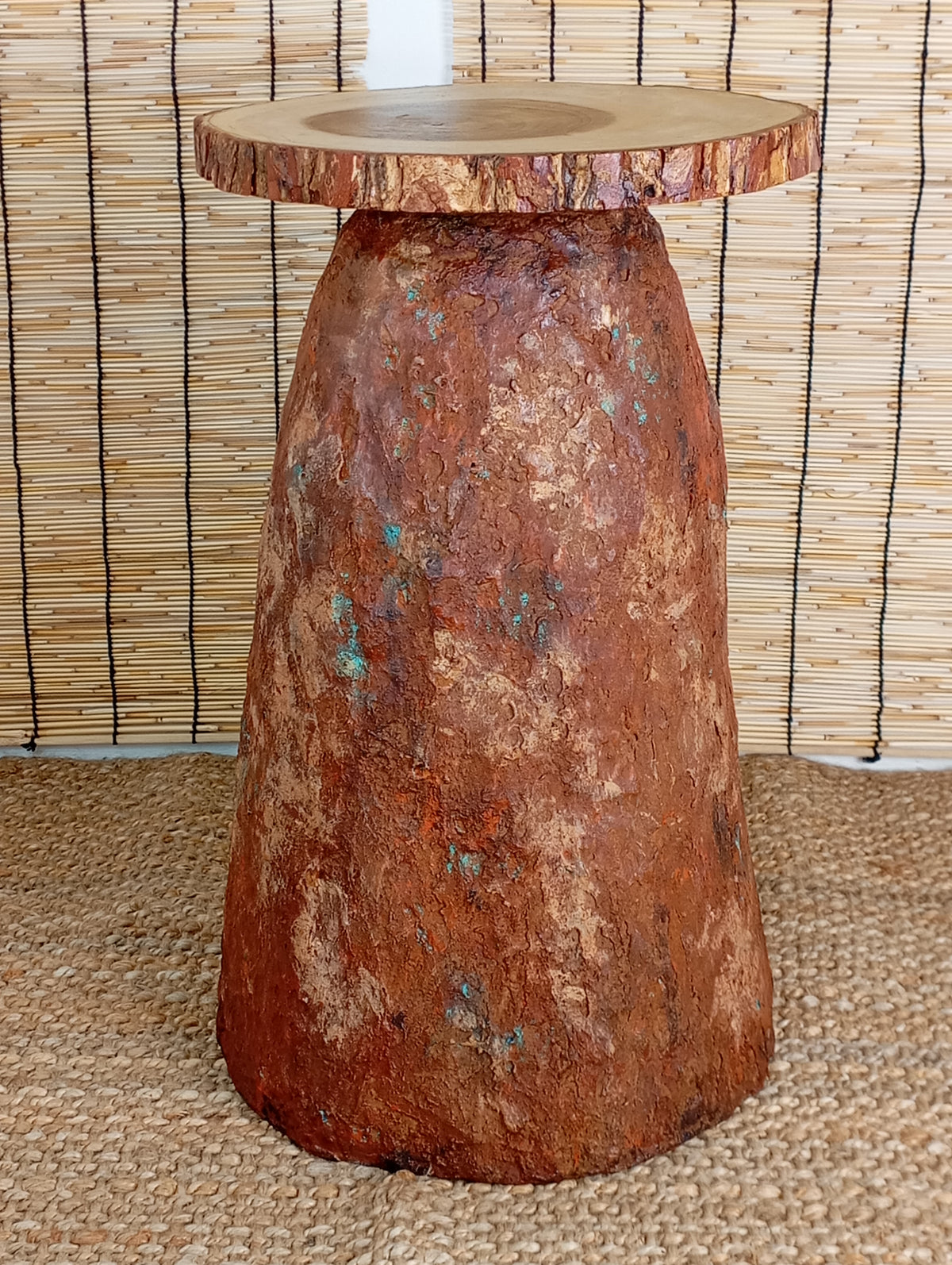 Sculptural Coffee Table / Side Table "Weathered Lighthouse" โต๊ะข้างดีไซน์ประติมากรรม “ประภาคารเก่า”