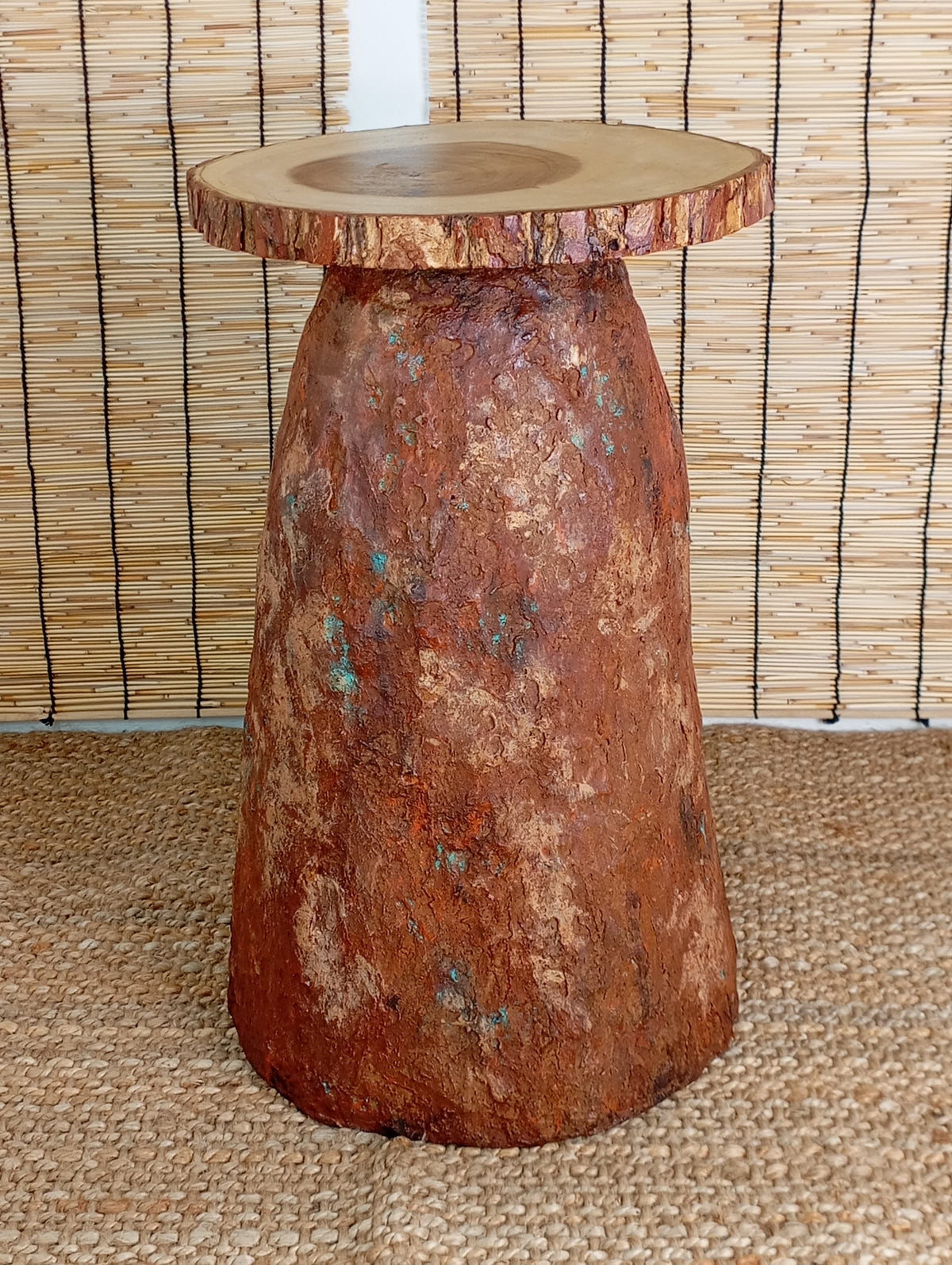 Sculptural Coffee Table / Side Table "Weathered Lighthouse" โต๊ะข้างดีไซน์ประติมากรรม “ประภาคารเก่า”