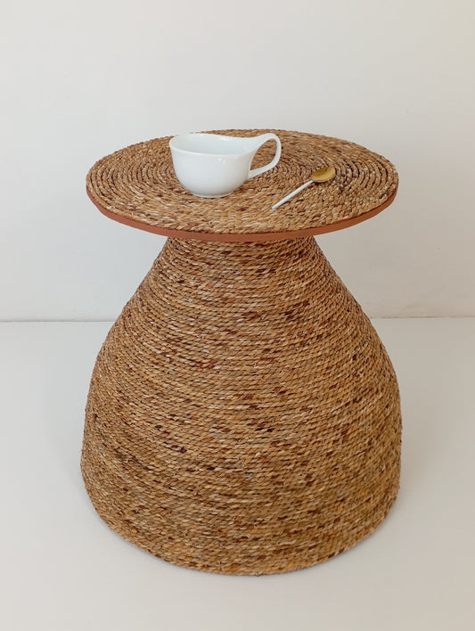 Coffee Table Rattan and Bamboo Coffee Table with Woven Top H-48 cm โต๊ะกาแฟหวายและไม้ไผ่พร้อมพื้นโต๊ะสาน