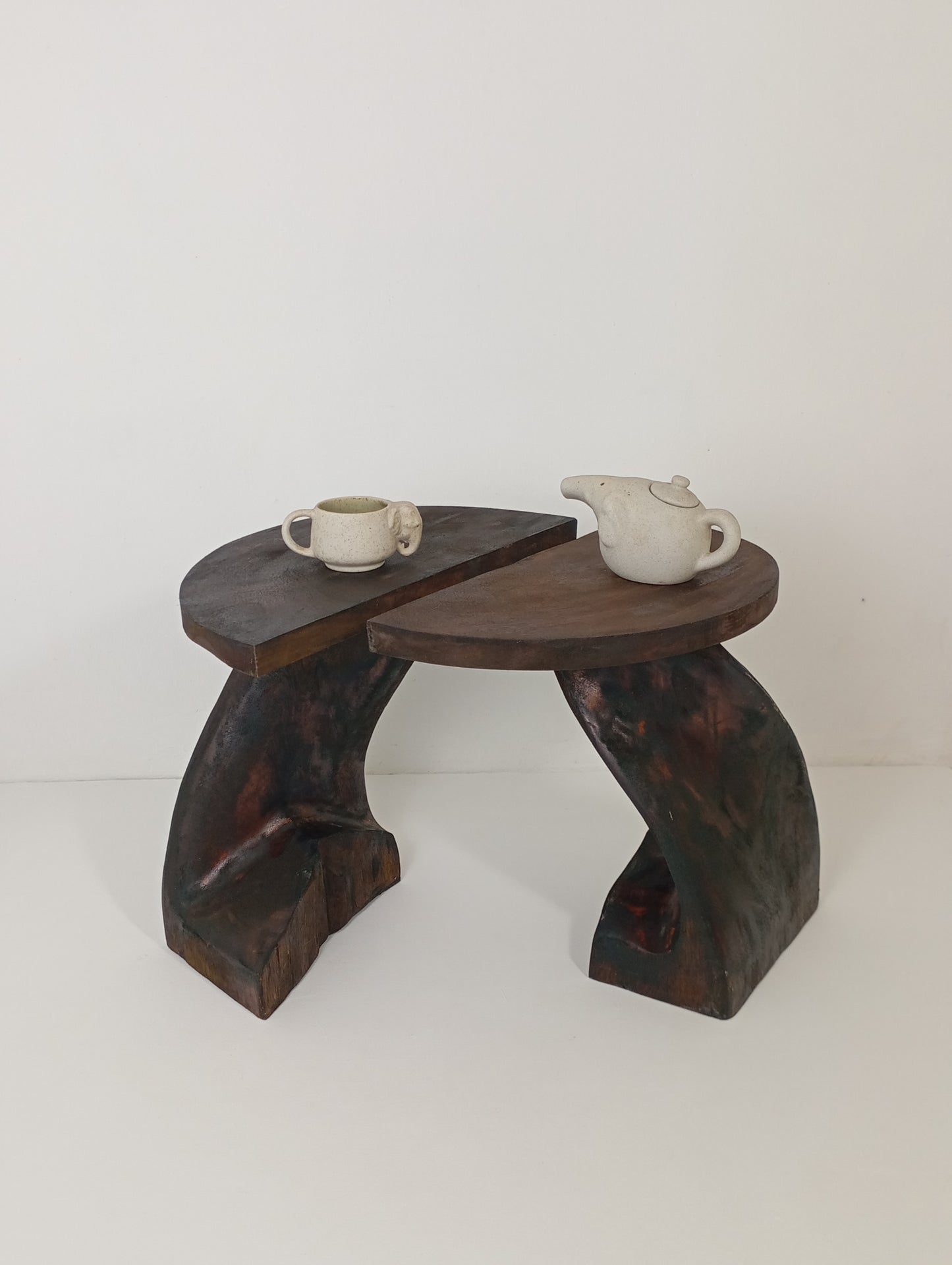 Coffee Table Wooden Two-Piece Table โต๊ะไม้แบบสองชิ้น
